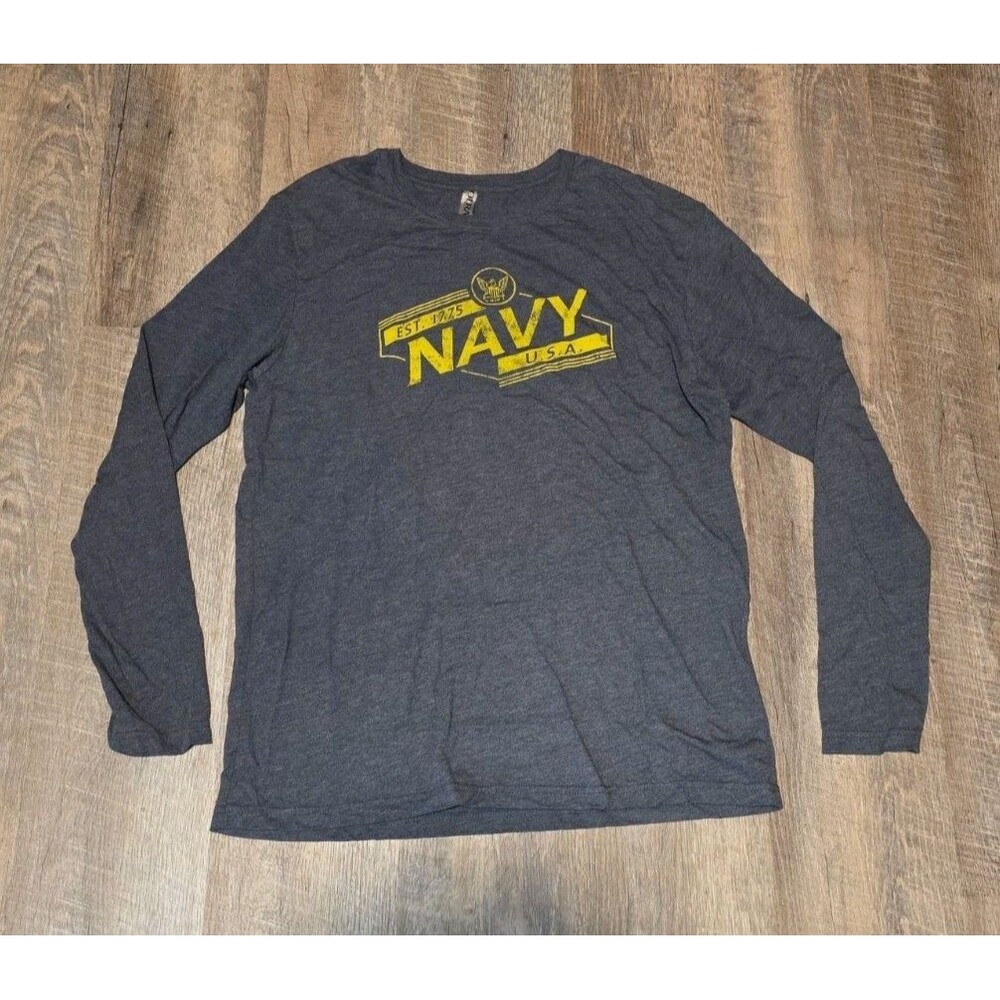 Ouray Shirt Long Sleeve Navy USA Military Gray Size XL Lightweight